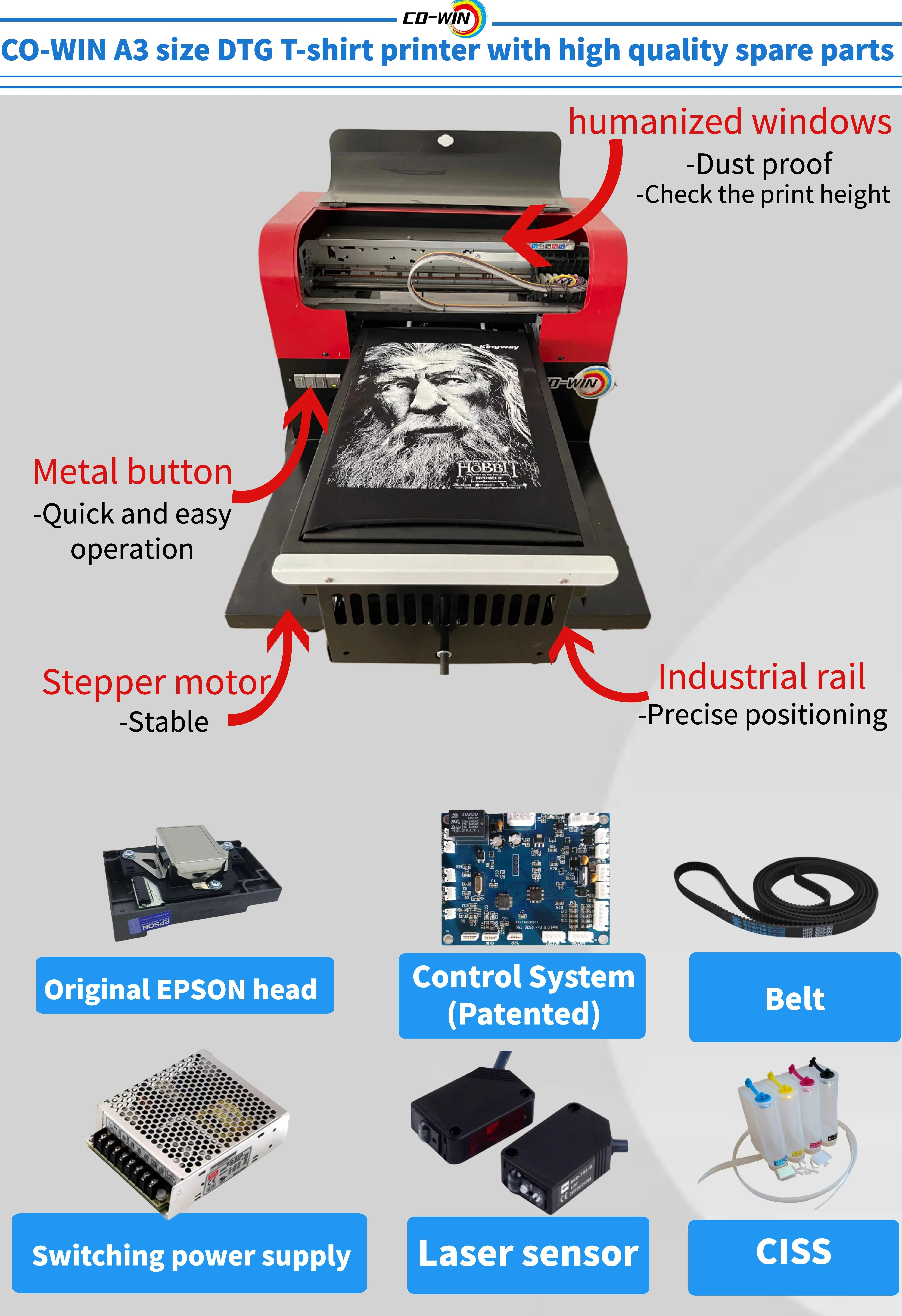 Digital Cloth Dtg Printer Flatbed Printing Machine For Hoodies Tshirt