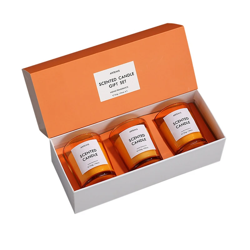 Delicate Appearance Candle Set Gift Packaging 3 Candle Boxes Luxury