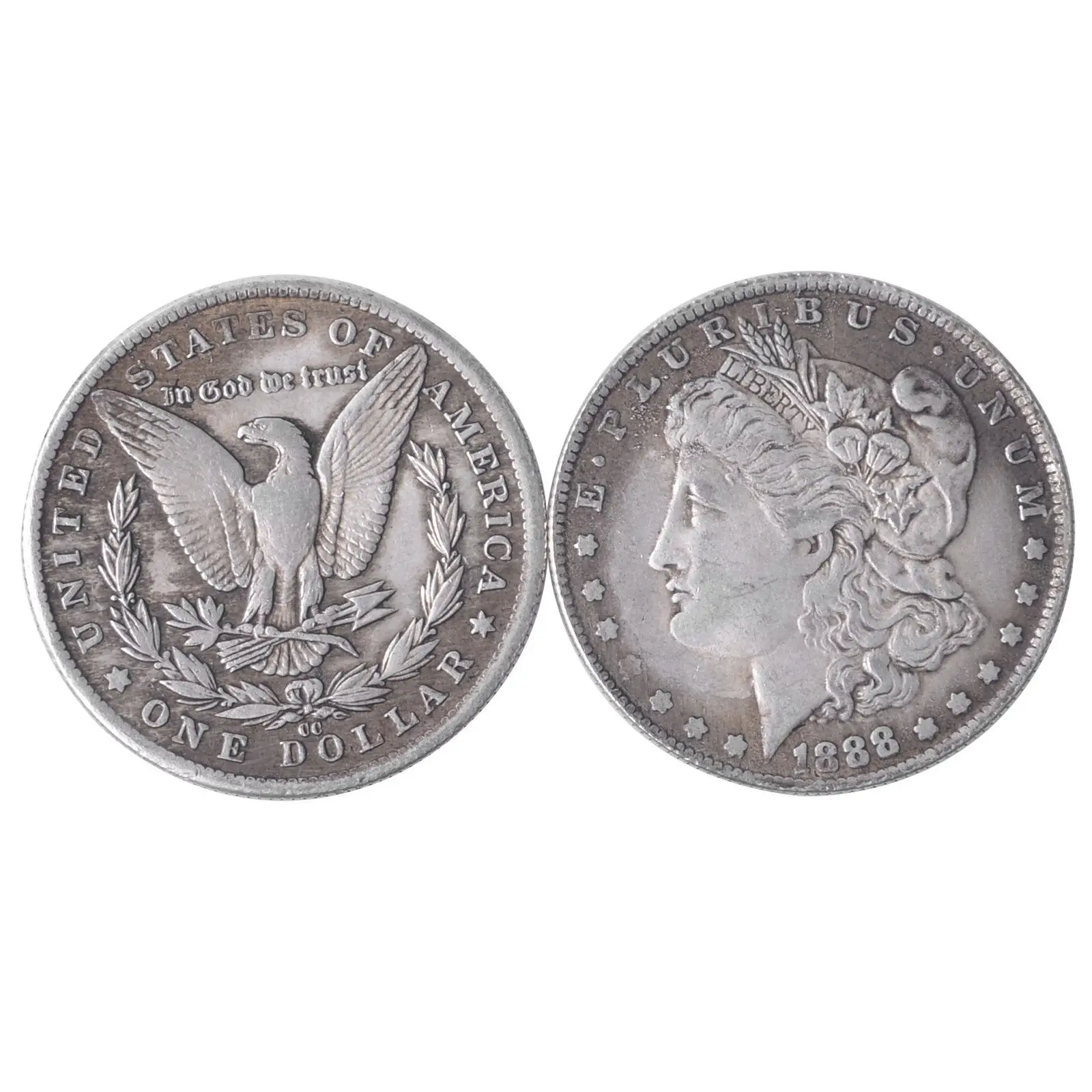 
 1888 стальной Монетный доллар Моргана (3,8 см), волшебные фокусы, волшебные аксессуары, памятные коллекционные монеты  