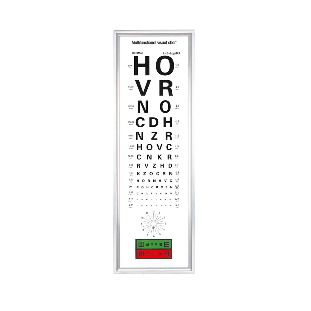 Rightway Brand Optometry Equipment Multifunction Eye Chart Visual Acuity Chart with LED Light LY-21C