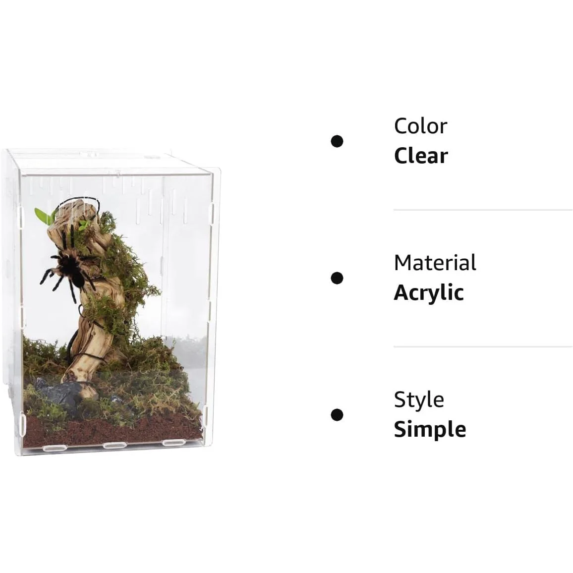 Custom Clear Reptile Terrarium Aquarium Breeding Tank Acrylic Tarantula Spider Enclosure Feeding Box Insect Habitat for Lizard