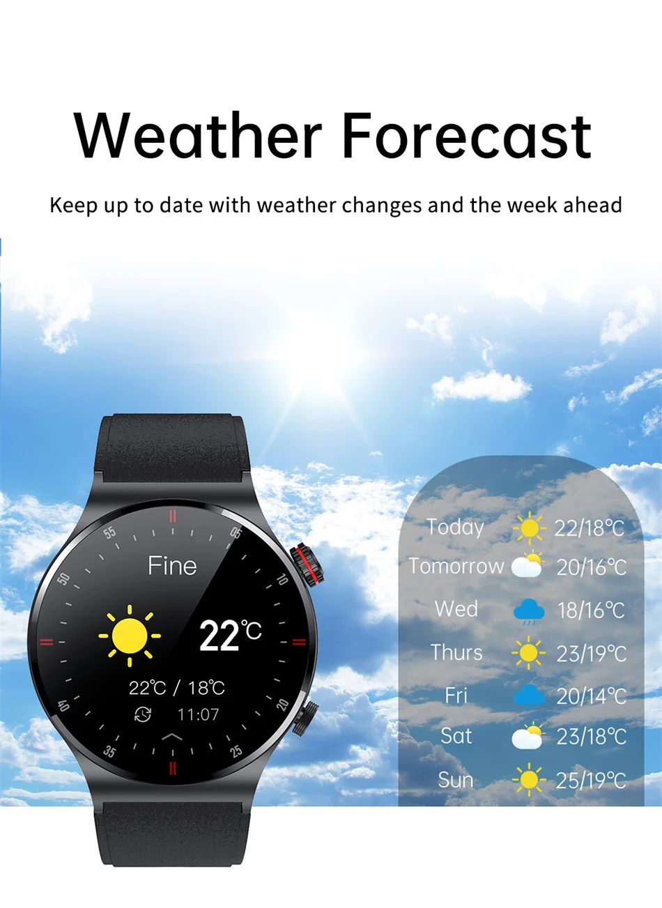 2024 Smart Watch with HD Screen ECG PPG Health Tracker Waterproof Fitness Bracelet Sport Camera Application for IOS System