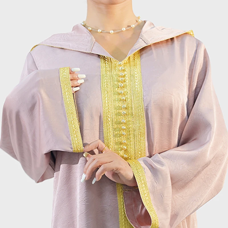Hot Custom Premium Polyester Fabric Khimaar With Underdress Design Women's Abaya Khimar Set