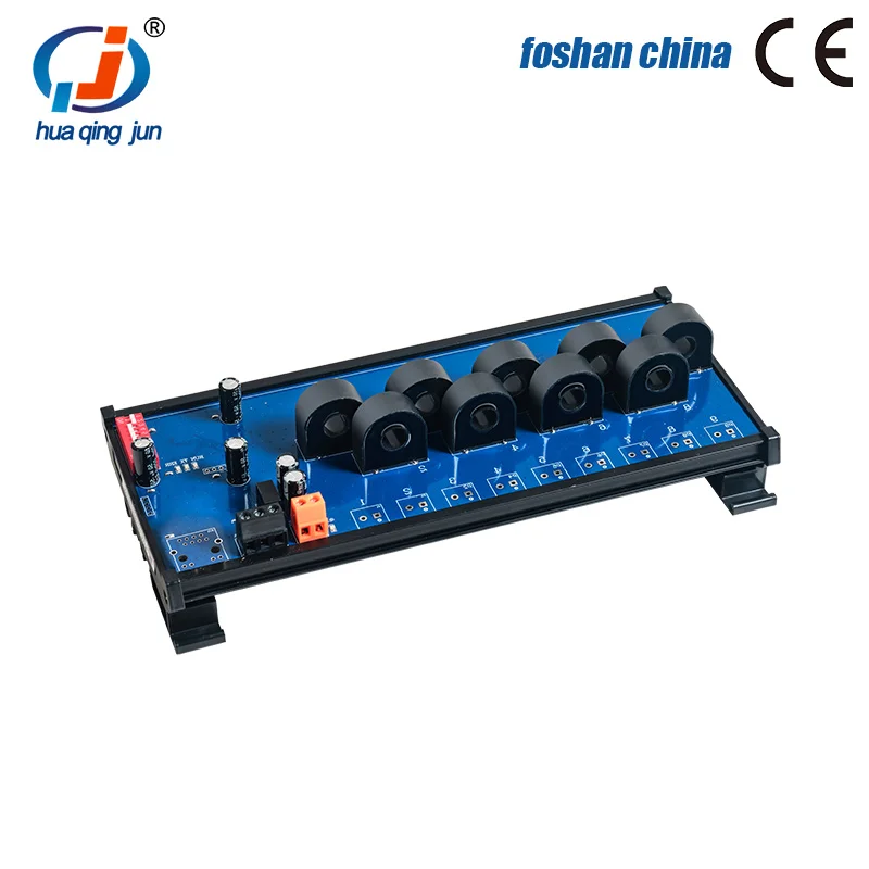 Huaqingjun 9-Channel RS485 AC Current Transformer Detection 25A 50A Modbus RTU Communication Data Acquisition Module
