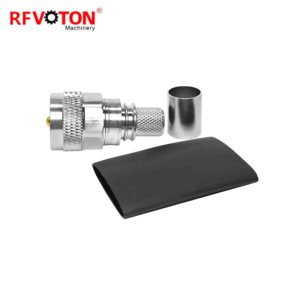 Factory Uhf Male Plug Crimp Solderless Non Solder Welding Straight WTR400 EZ Rf Coaxial Connector Converter Connecteur Rohs