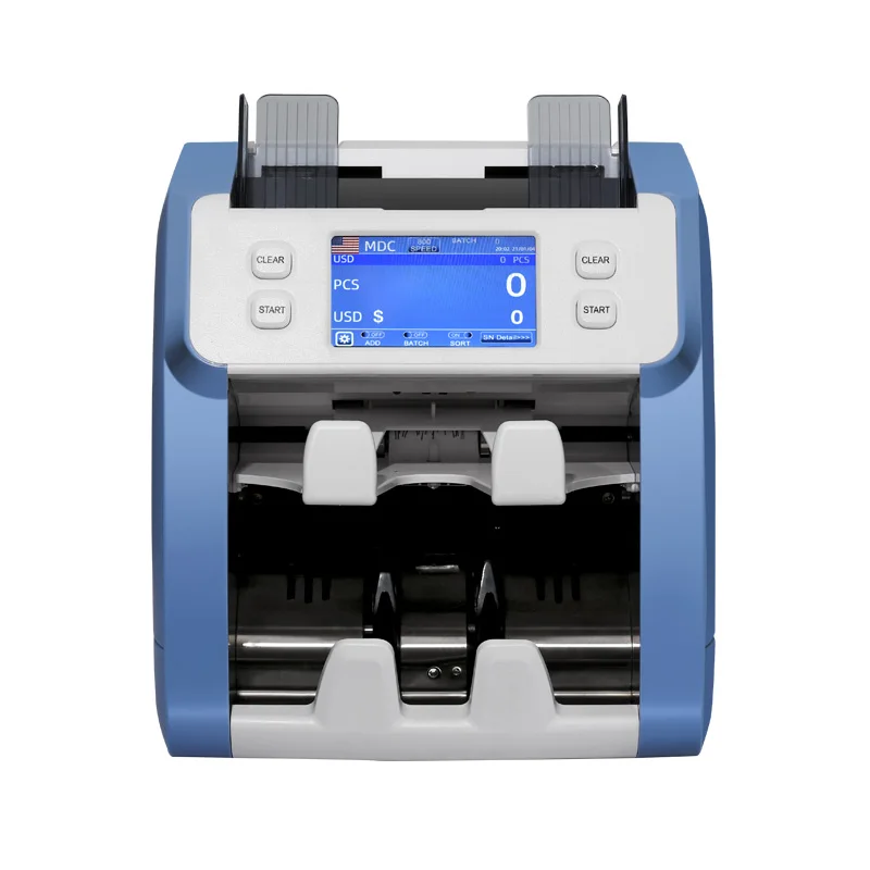 Two Pockets Cis Banknote Cash Value Counter Touch Screen Currency Counting Machine Cash Bill Counter