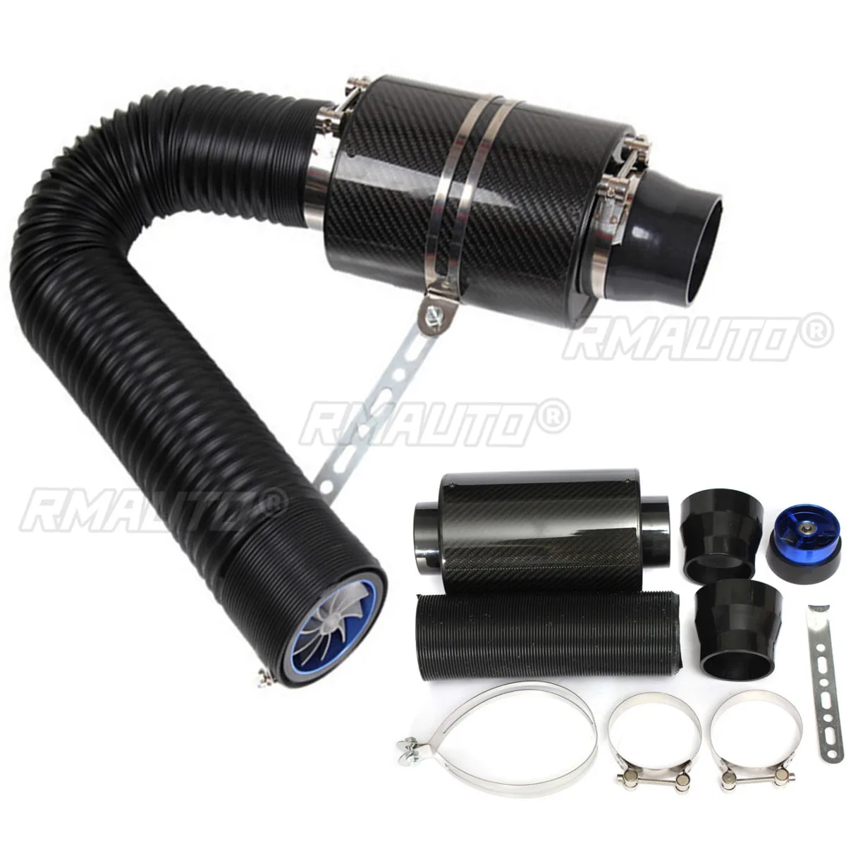 Universal Car Cold Air Intake System With Fan Racing Carbon Fiber Cold Feed Induction Air Intake Filter Kit Ram Filter Box Universal Car Cold Air Intake System With Fan Racing Carbon Fiber Cold Feed Induction Air Intake Filter Kit Ram Filter Box