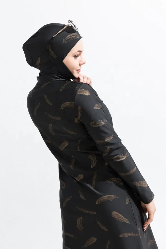 MOTIVE FORCE Arab Original Printing Muslim Women Swimwear Islam Burkinis Beachwear With Hijab