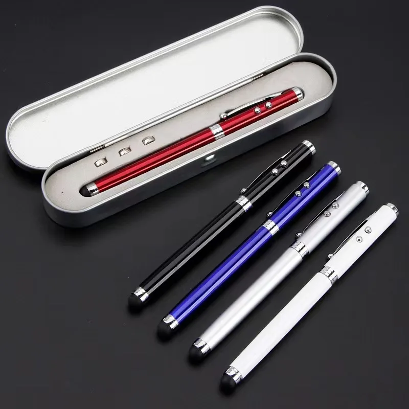 Metal Customise Logo Illuminated Light Up Tip Pen Laser Led Pointer For