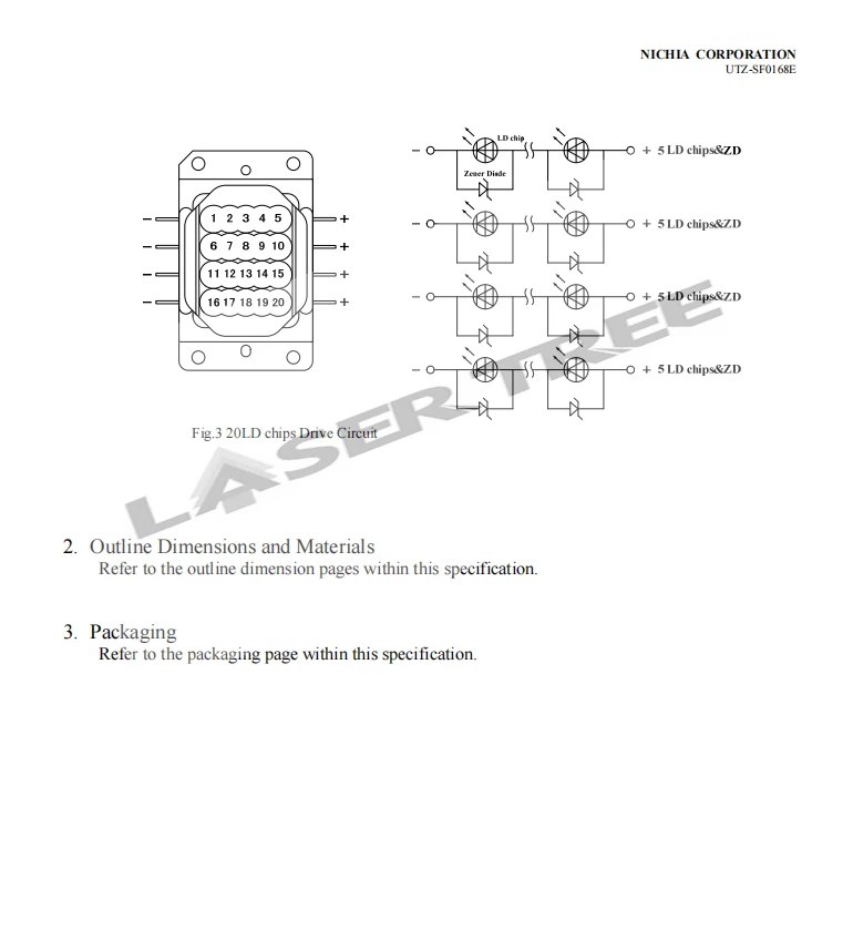 NICHIA 455nm 105W Multiple Blue Laser Diode Chip Array NUBM36 | eBay