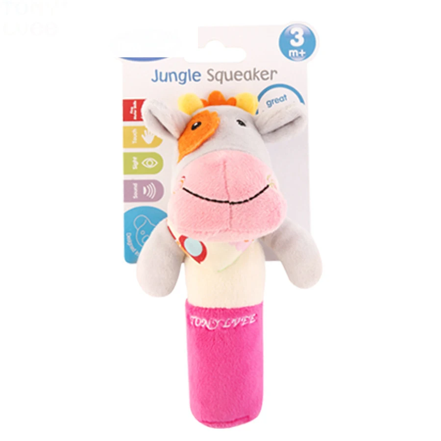 Оптовая продажа, милые животные, музыкальная детская коляска, погремушка с искажающим зеркальным кольцом, мяч, игрушки для младенцев, Chocalho