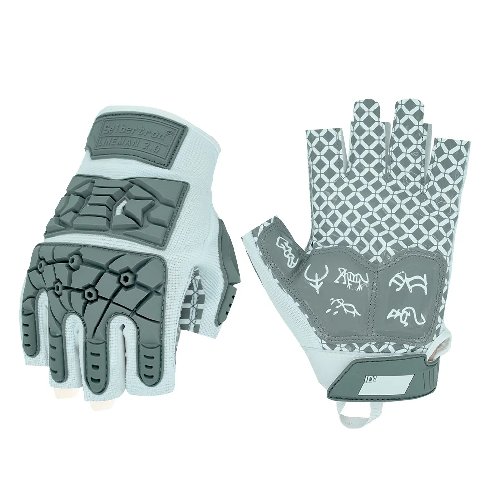 Seibertron Adult 1/2 Finger Lineman Football Receiver Gloves M.S.Z.Q-4 Padded Palm Flexi aperçu 10