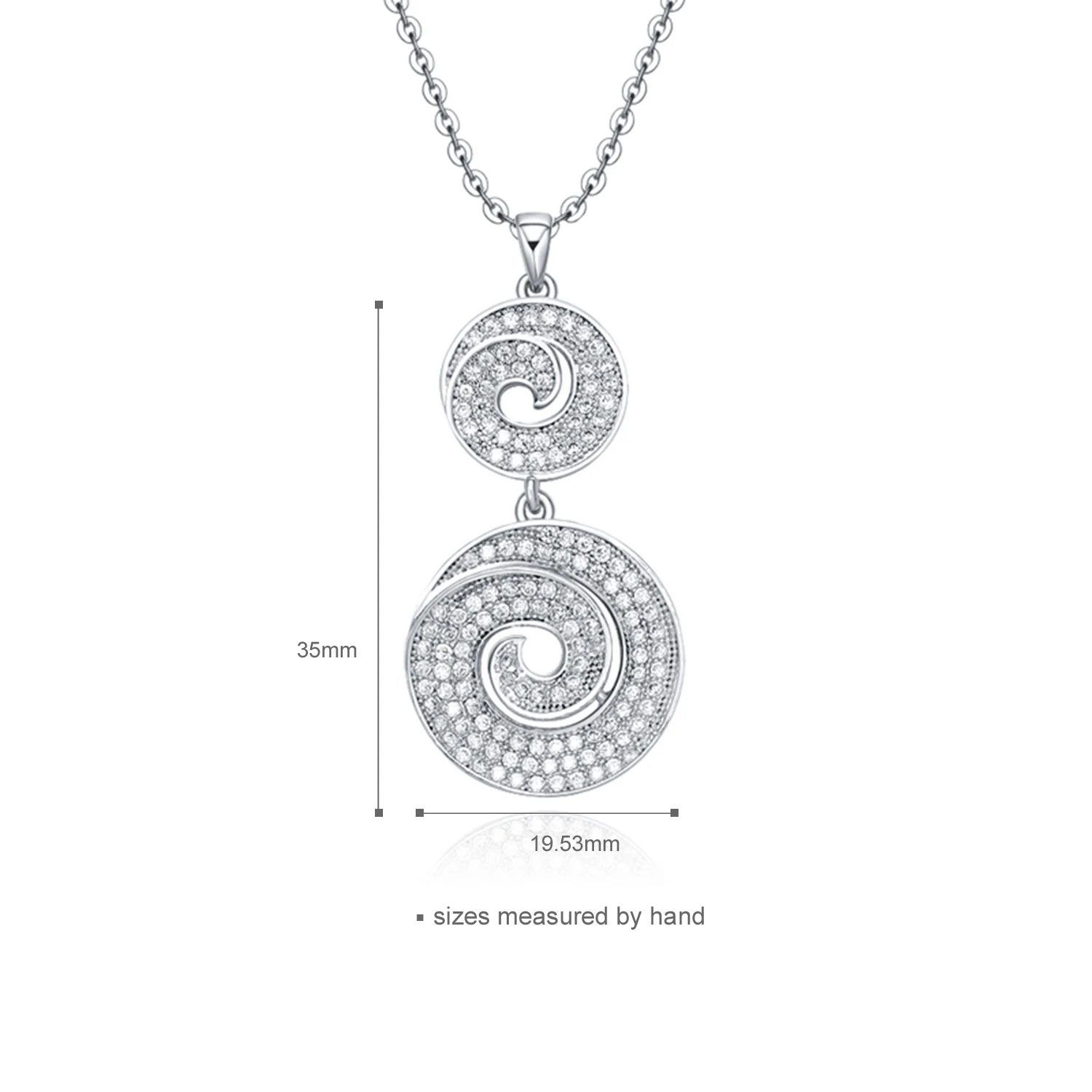 Women Pendant Necklace Charm 925 Sterling Silver Cubic Zirconia Jewelry set(图3)