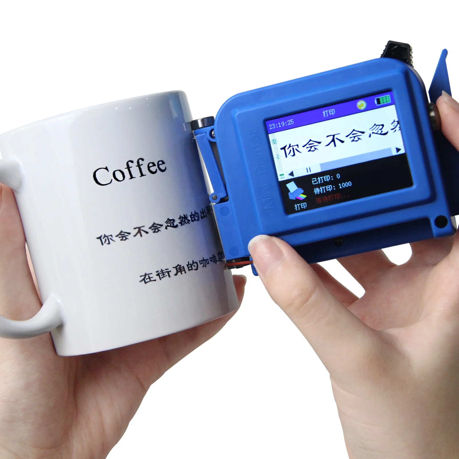 Mini Machine Handheld Inkjet Printer Hand Held Portable Ink Jet Printer for Carton Box Logo Batch Code Printing
