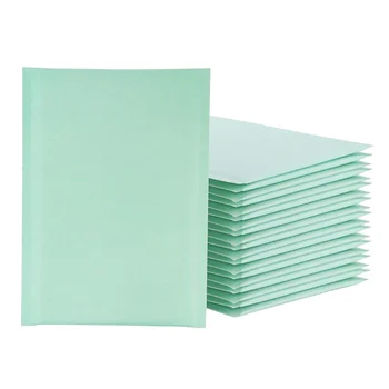 self adhesive pale green poly bubble mailer envelope padded courier shipping post bag for transport