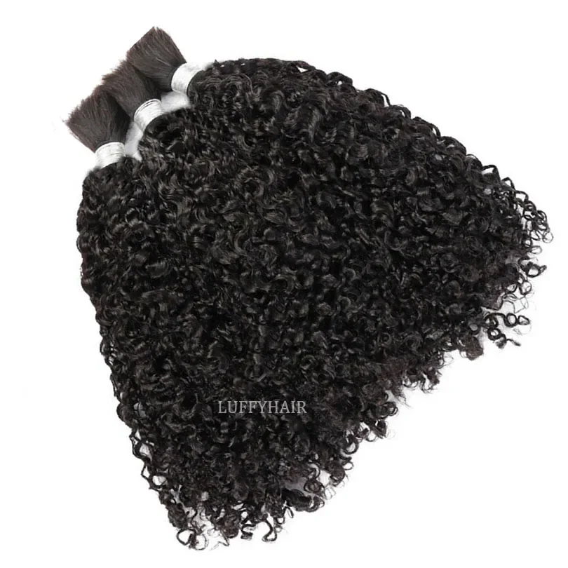 Brasiliano Sassy Curly Bulk Capelli Umani Per Intrecciatura 1/3 Pz/Lotto_voghion.com