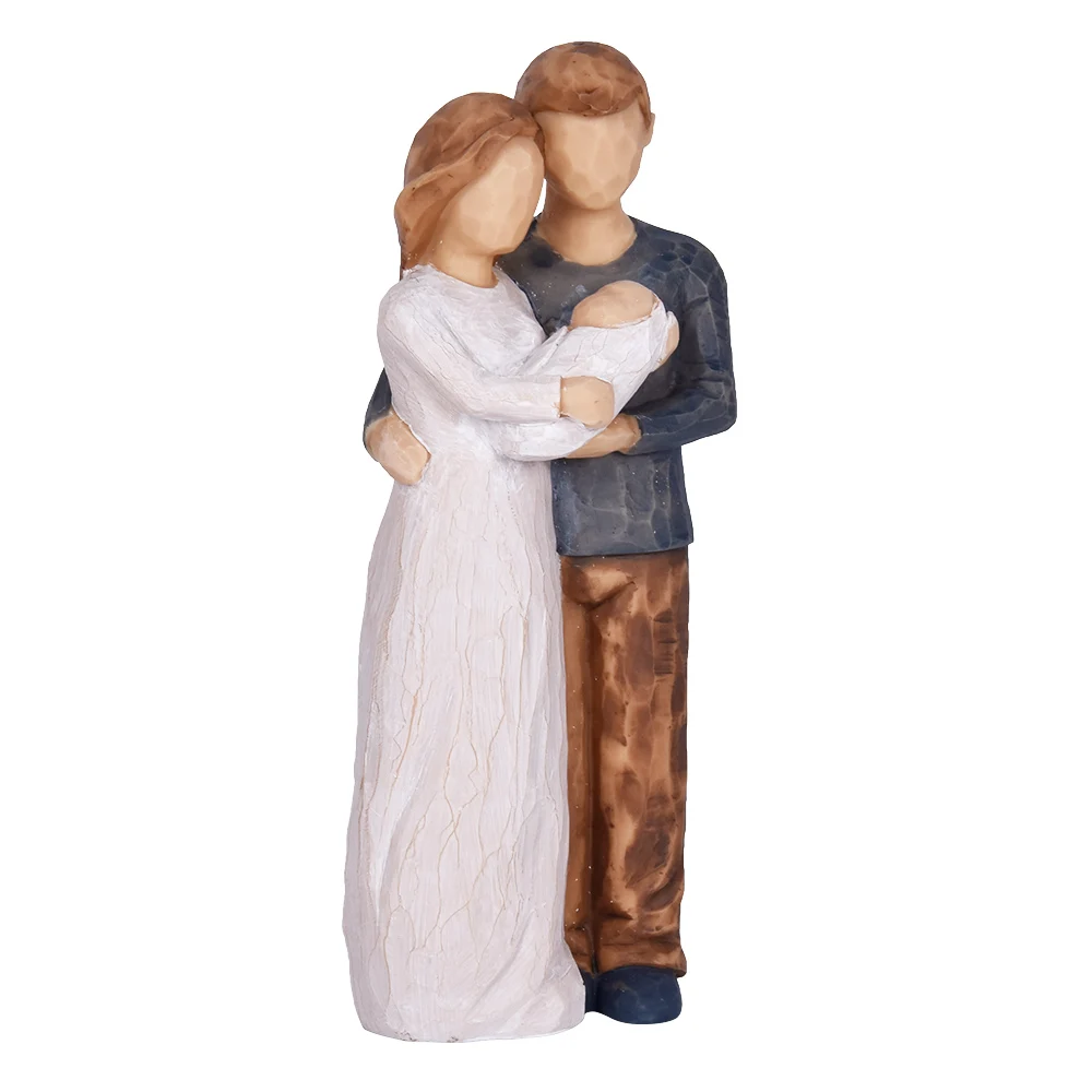 Gyjsys Figurine De Famille Souvenir De Mariage Statue De Couple Avec Bebe D Ange Buy Figurines De Jardin Figurines En Polyresine Anges Et Figurines De Fees Product On Alibaba Com