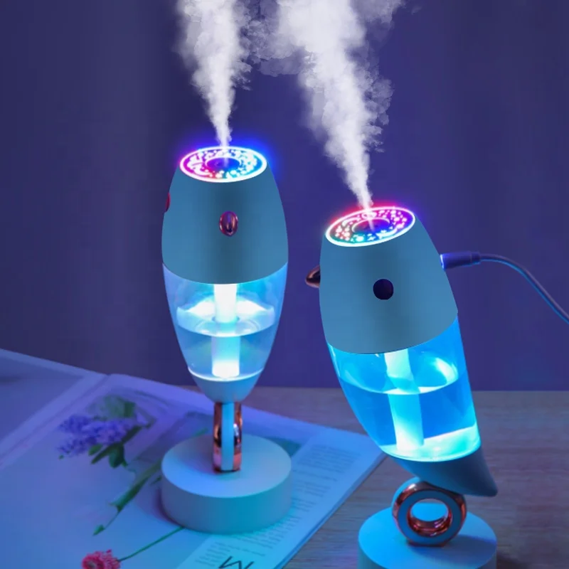 Little Bird Humidifier USB Mini Desktop Mute Carre Aroma Portable Moisturizing Colorful Projection Lamp Body Mist Aroma Diffuser