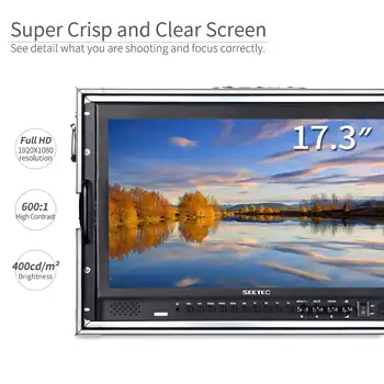 SEETEC P173-9HSD-CO 17.3" Aluminum Broadcast Director Monitor, Portable for OB Truck & Outdoor Live Streaming Events detail image