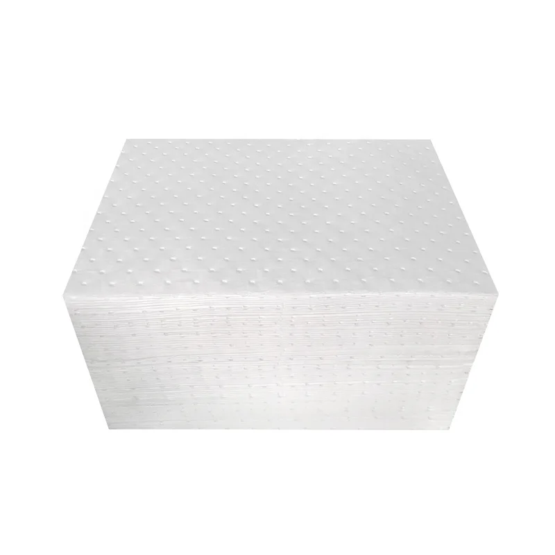 high absorbency safety spill dimpled 2mm oil absorbent pad for oil pollution control