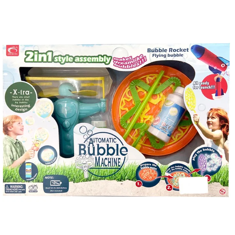 Автоматическая пузырчатая машина 2 в 1, набор пузырчатых пузырей