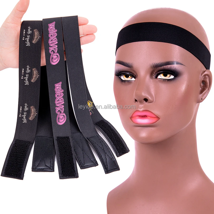 Custom Logo Adjustable Frontal Edge Slayer Elastic Headband Elastic