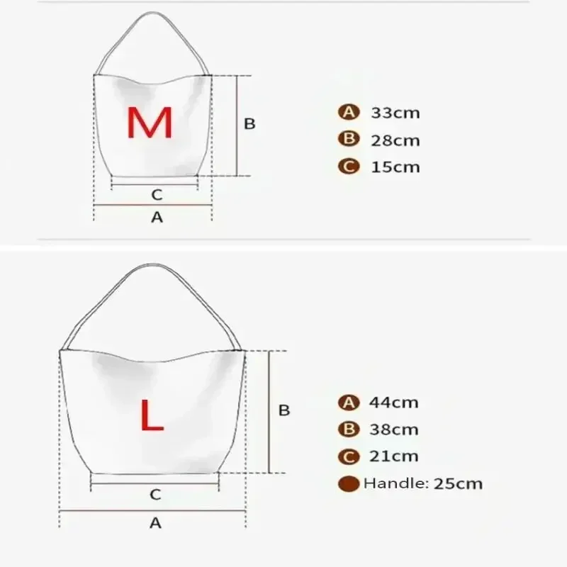 2024 Classic Lychee Pattern Cowhide Shoulder Bag Pure Color Bucket with Park Row Design Genuine Leather Tote Bag Women Handbag
