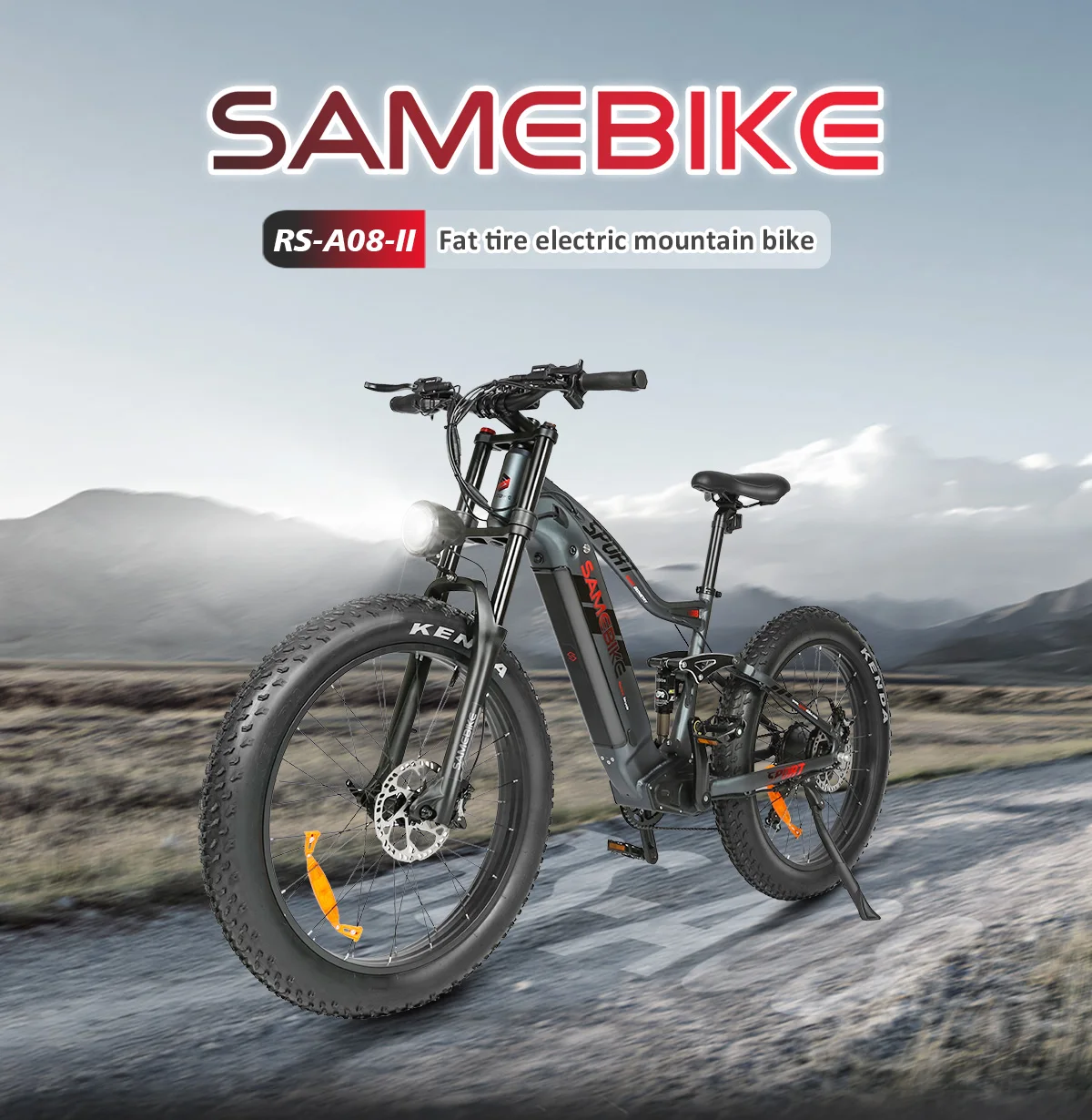 SAMEBIKE RS-A08-II 26 Inch 48V 17ah Battery Ebike Power 1000W