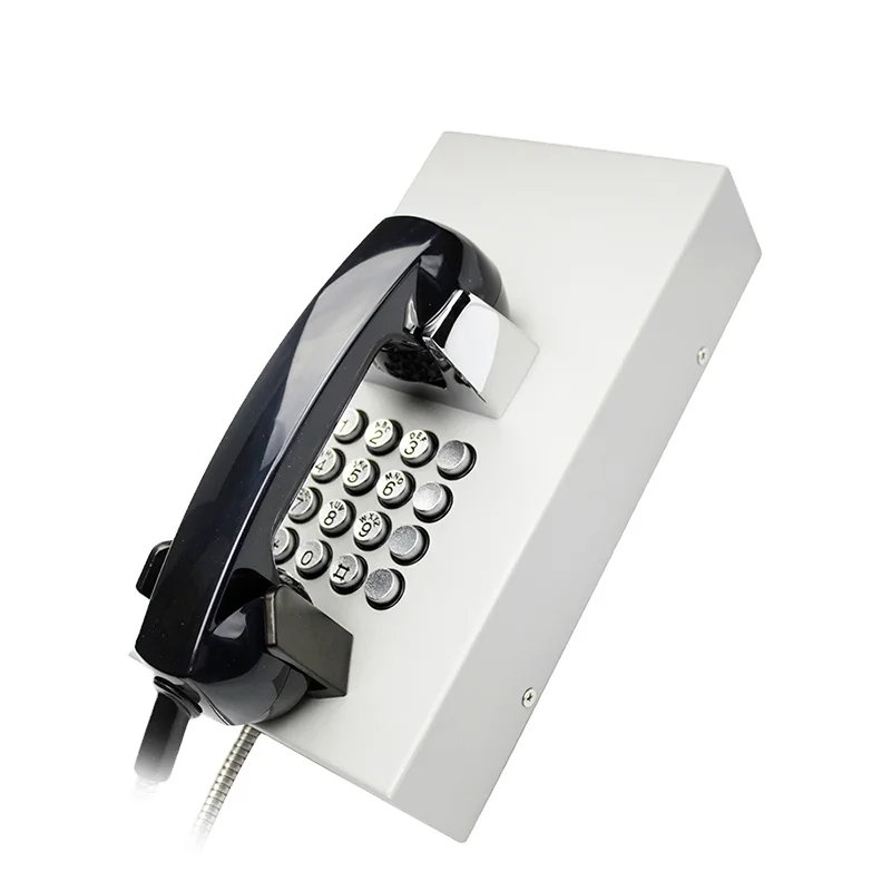 Vandal-Proof VoIP IP55 Dial Speed Emergency Button Dust-Proof SIP Jail Phone Corded Telephone