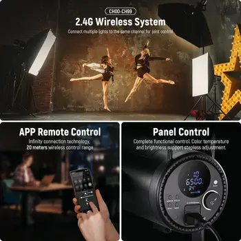 NEEWER CB200B 210W LED Video Light With 2.4G/APP Remote Control Led Continuous Video Light detail image