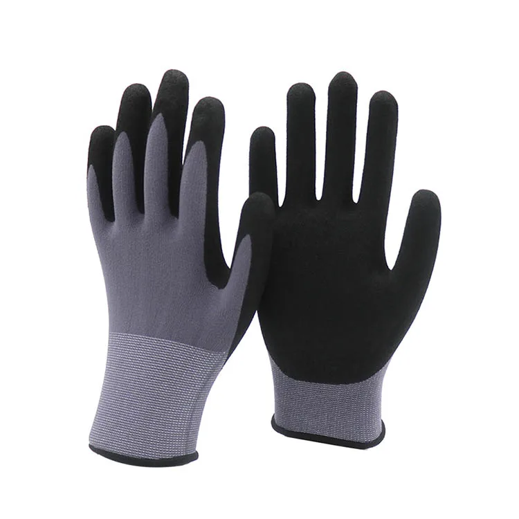 Good Flex 15gauge Nylon Spandex Palm Coated Sandy Finish Nitrile Work ...