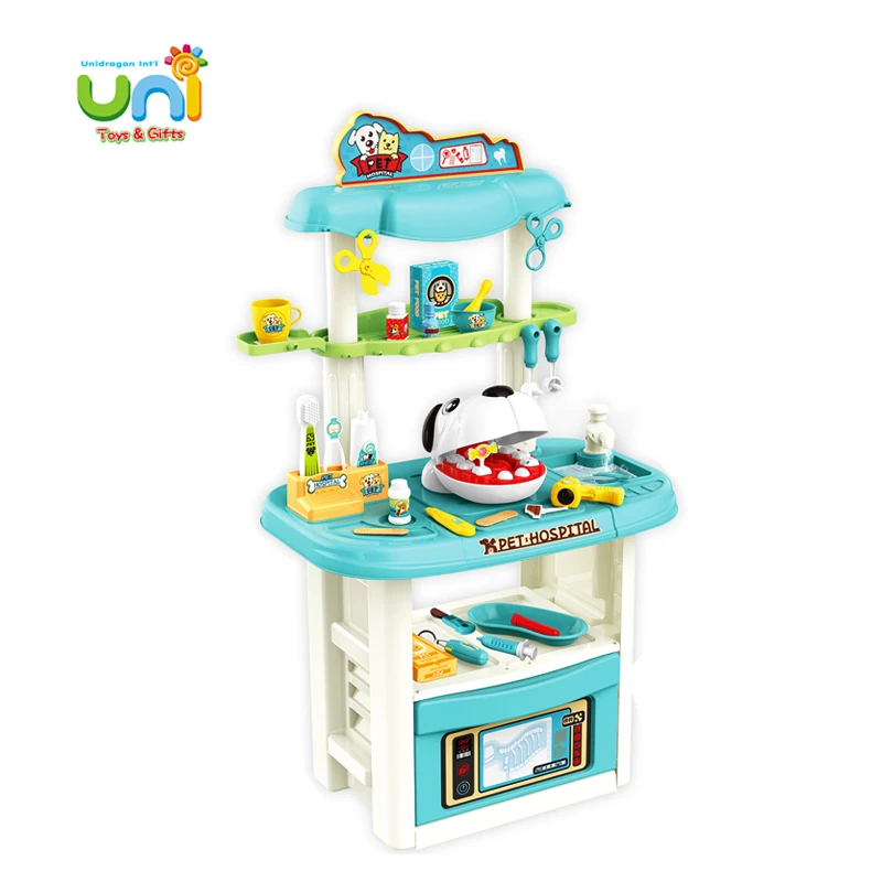 Набор пластиковых игрушек для детей чемодан обучающая игрушка-врач домашних