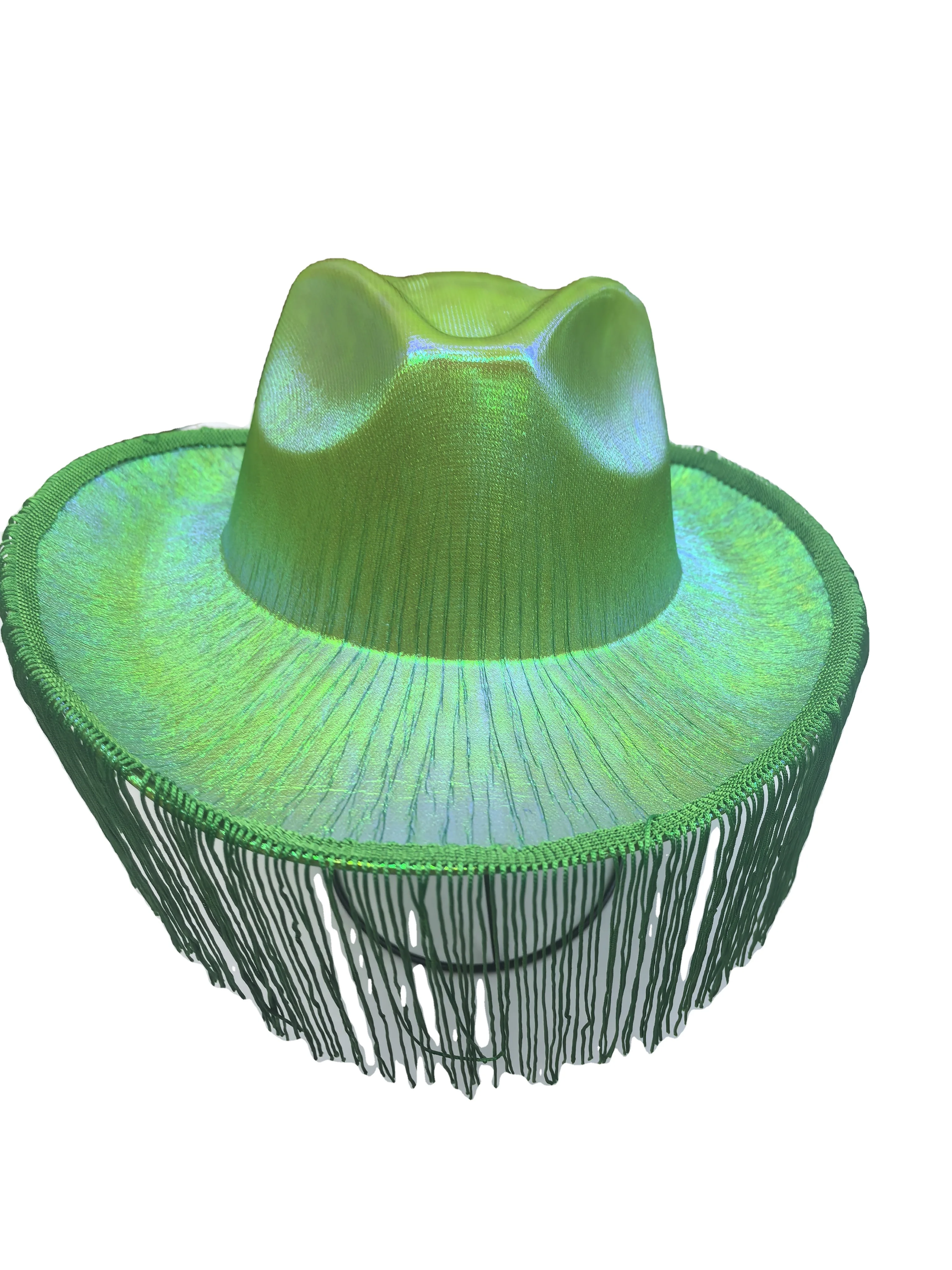 Pink Laser Cowgirl Hat with Tassel for Bridal Shower Bachelorette