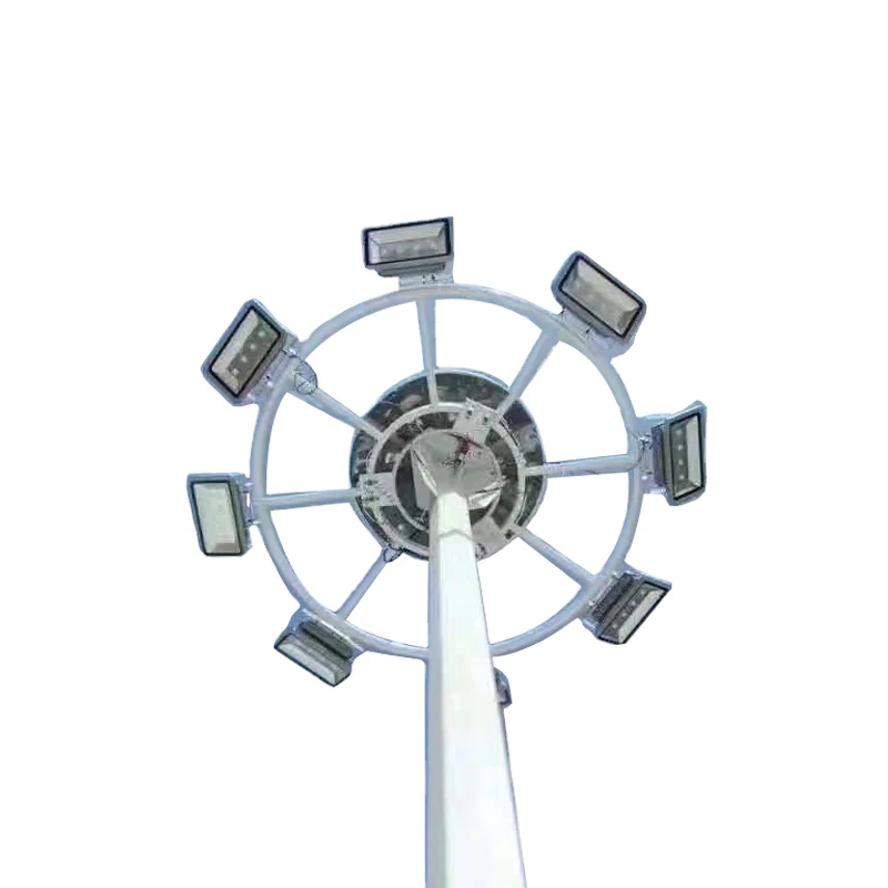 Factory Price Polygon Galvanized Steel 18m 25m 30m 40m Telescopic Lifting System High Mast Light Pole