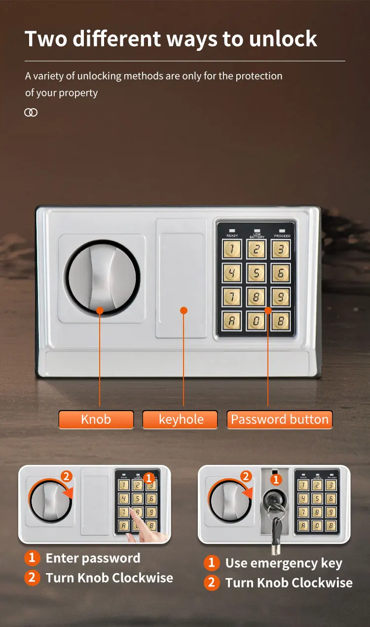 CEQSAFE Electronic Digital Home Mini Safe Box and Money Safe details