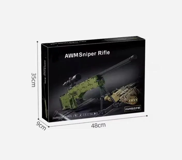 Building Blocks AWM Sniper Rifle Building Block Gun with Bullets Assemble Jigsaw Puzzle Pieces Toy Boy Gift