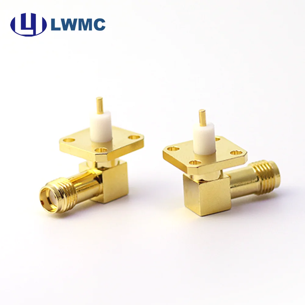 SMA R/A Female 4 Holes Flange 