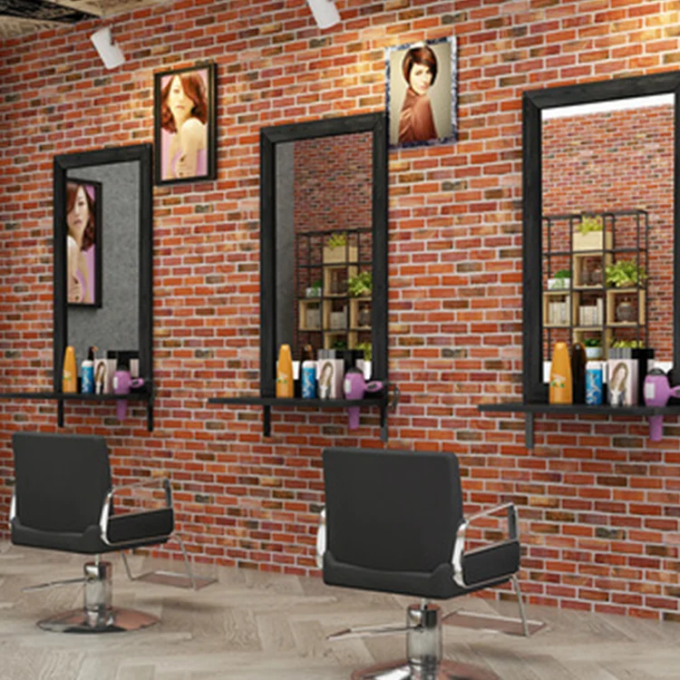 Wall Mount Beauty Salon Spa Hair Styling Station Desk with Cabinet Fashion Beauty Styling