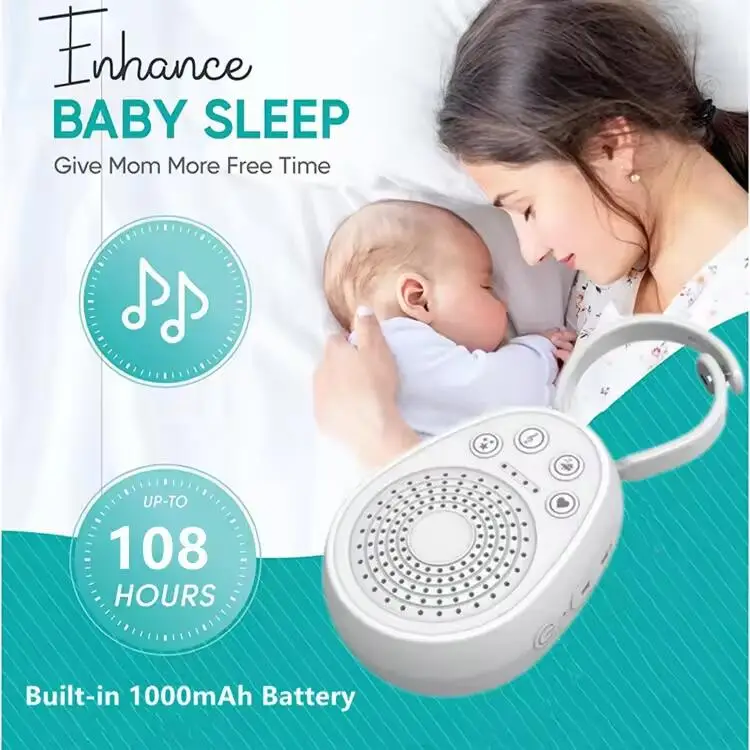 Only 74g 108 Hours Continuous Working 20 Soothing Sounds Kids Baby Sleep Soother White Noise Babies Mini Portable Sound Machine