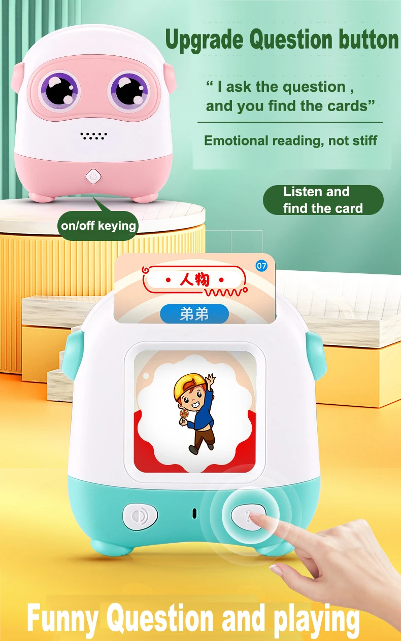Kids Early Educational Double Language Chinese and English Card Reading ...