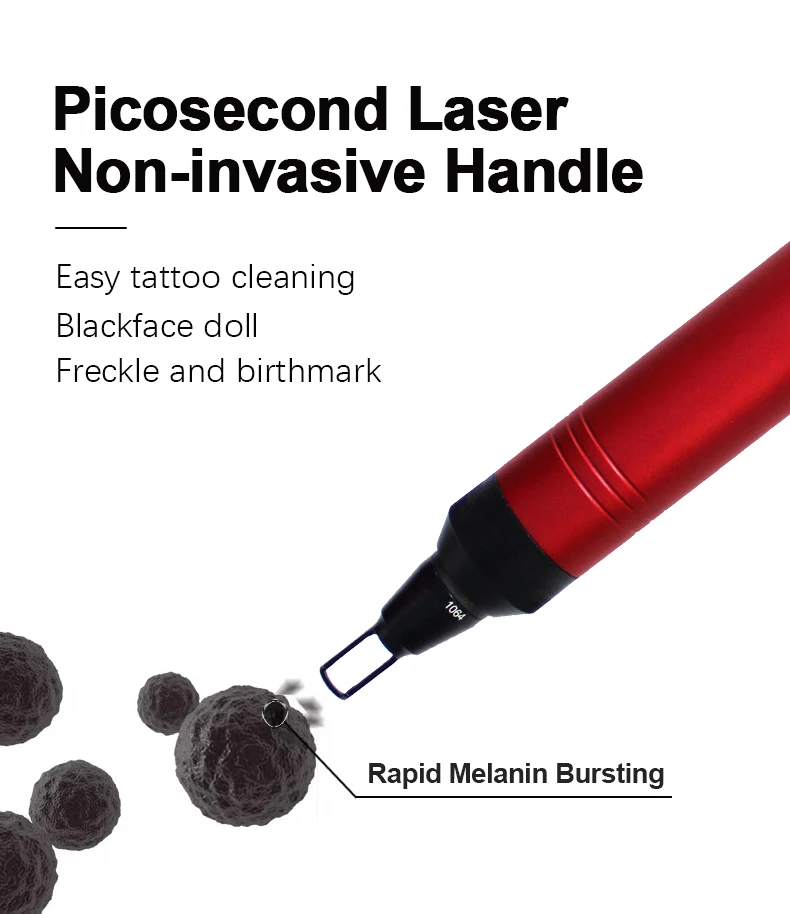 Professional Picosecond Laser Tattoo Removal Machine 5 Discover a professional picosecond laser tattoo removal machine designed for clinics and med spas. Featuring 1064nm, 532nm, and 755nm wavelengths for advanced pigmentation and tattoo removal treatments. Professional Picosecond Laser Tattoo Removal Machine