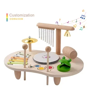 Multi-functional Musical Instrument Toys Kids Montessori Toys Early Education Musical Baby Drum Tabletop Game Baby Music Toy