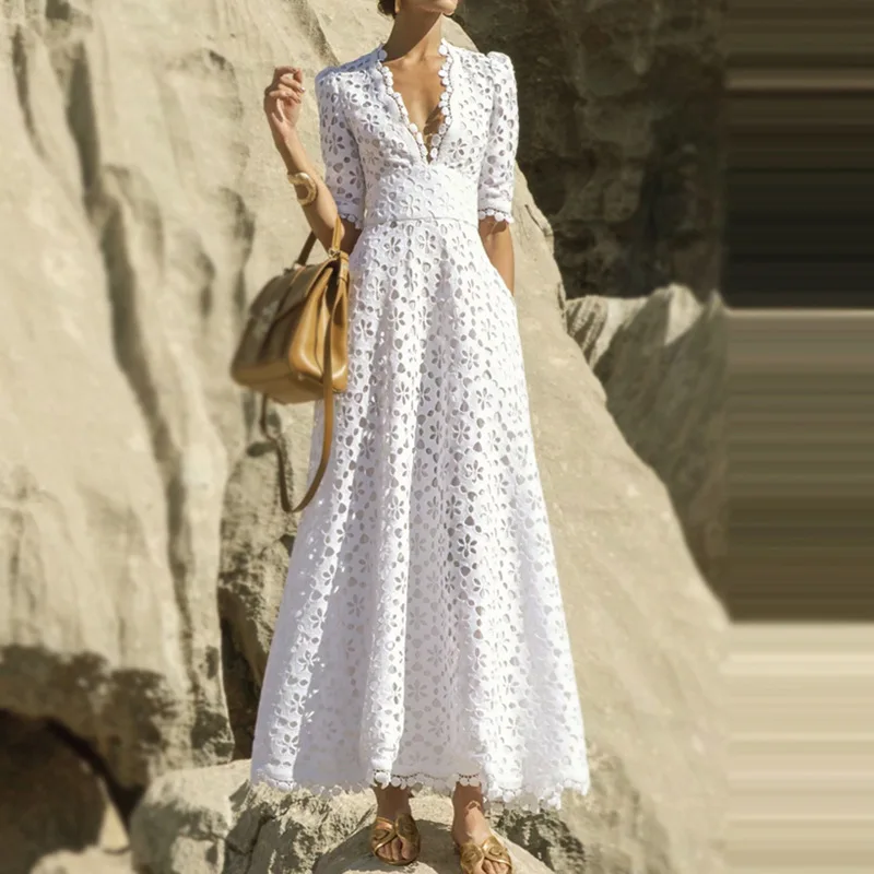 red applique lace dress Women's Something Good Wine Red Floral Applique Maxi Dress | Size: Xs