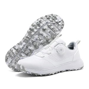 White Golf Shoes Men's Women Waterproof Golf Sneakers Non-slip Golf Trainers Leather Outdoor Sports Leather Shoes