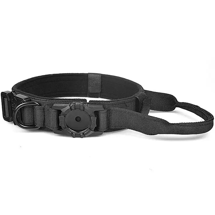 Tactical Dog Training Collar With Air Tag Holder Custom Apple Airtag