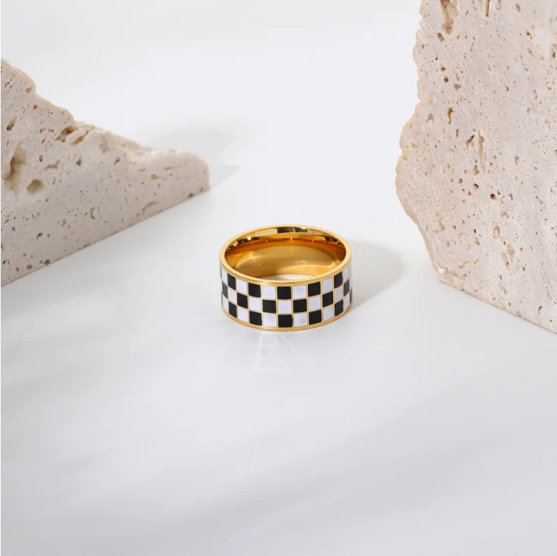 Minimalist Jewlery18k Gold Plated Stainless Steel Stackable Rings