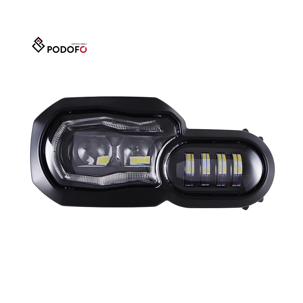 Podofo 5.75 5-3/4 Motorcycle Projector 6500K LED Light Headlight with H4-H13 Adapter Wholesale OEM/ODM C6906