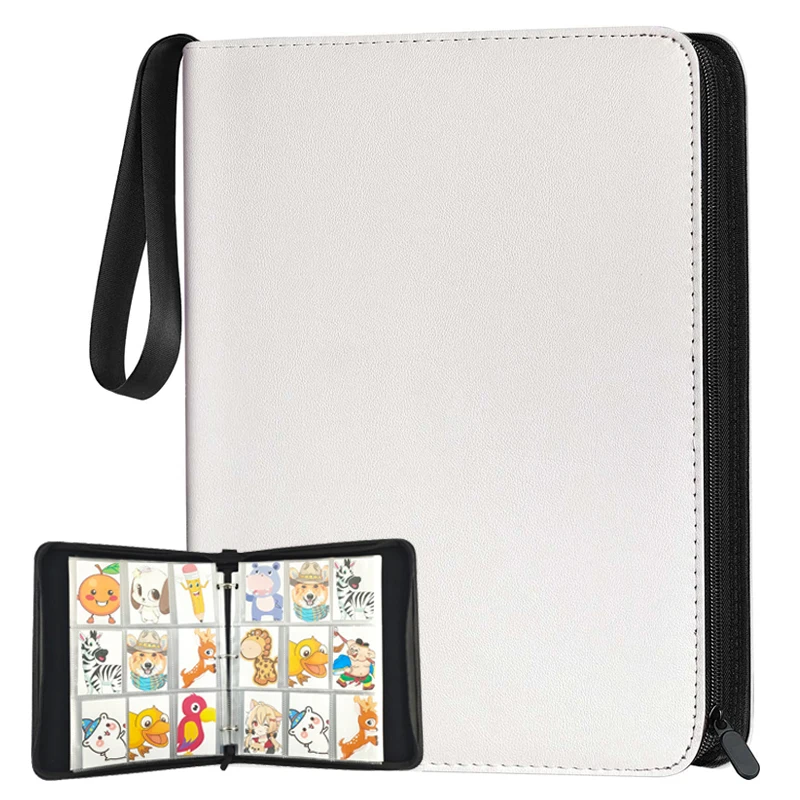 Modernqiu Custom Pu Leather Trading Card Binder With Zipper Closure