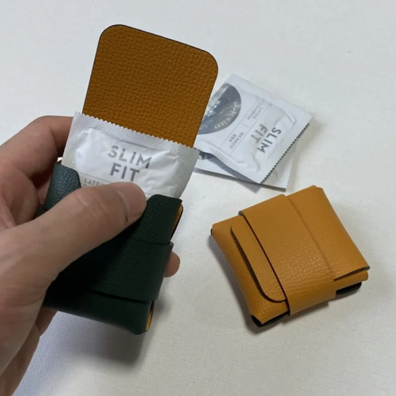 Stock Simple Mini Condom Storage Bag Condom Holder Coin Wallet Protective Cover Couple Gift