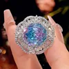 open size Pink blue ring